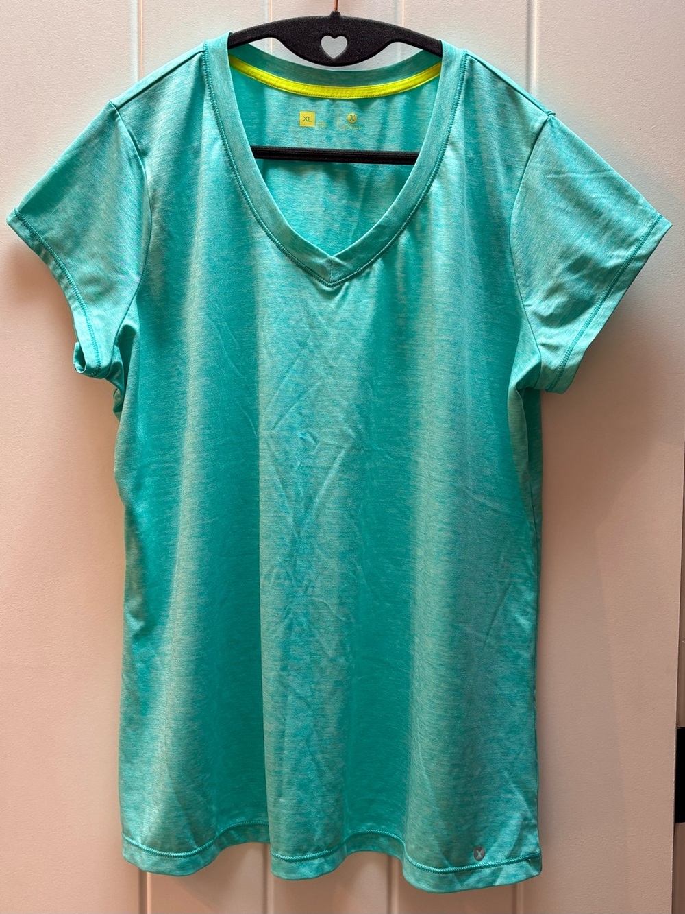 Xersion Teal V-Neck Short Sleeve Tee